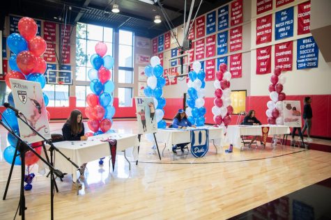 An image from Castillejas college signing day in 2019 for the class of 2020