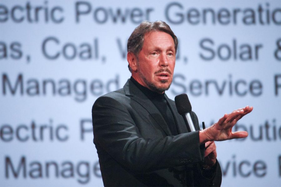 Larry Ellison, the founder of Oracle, speaks at a 2012 conference