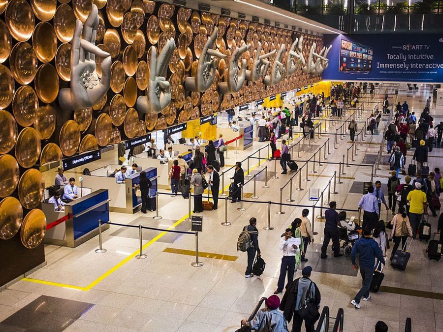 A photo of the Indira Gandhi International Airport’s immigration area.