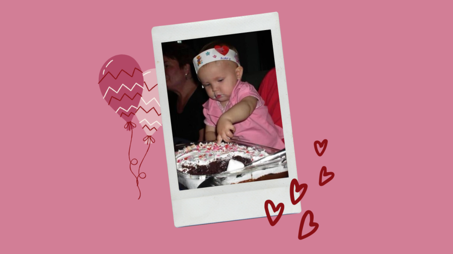 Avery Neuner 24 celebrates her first birthday—and Valentines Day!