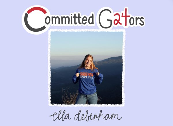 Ella Debenham 24 is committed to play waterpolo for the Pomona-Pitzer Sagehens.