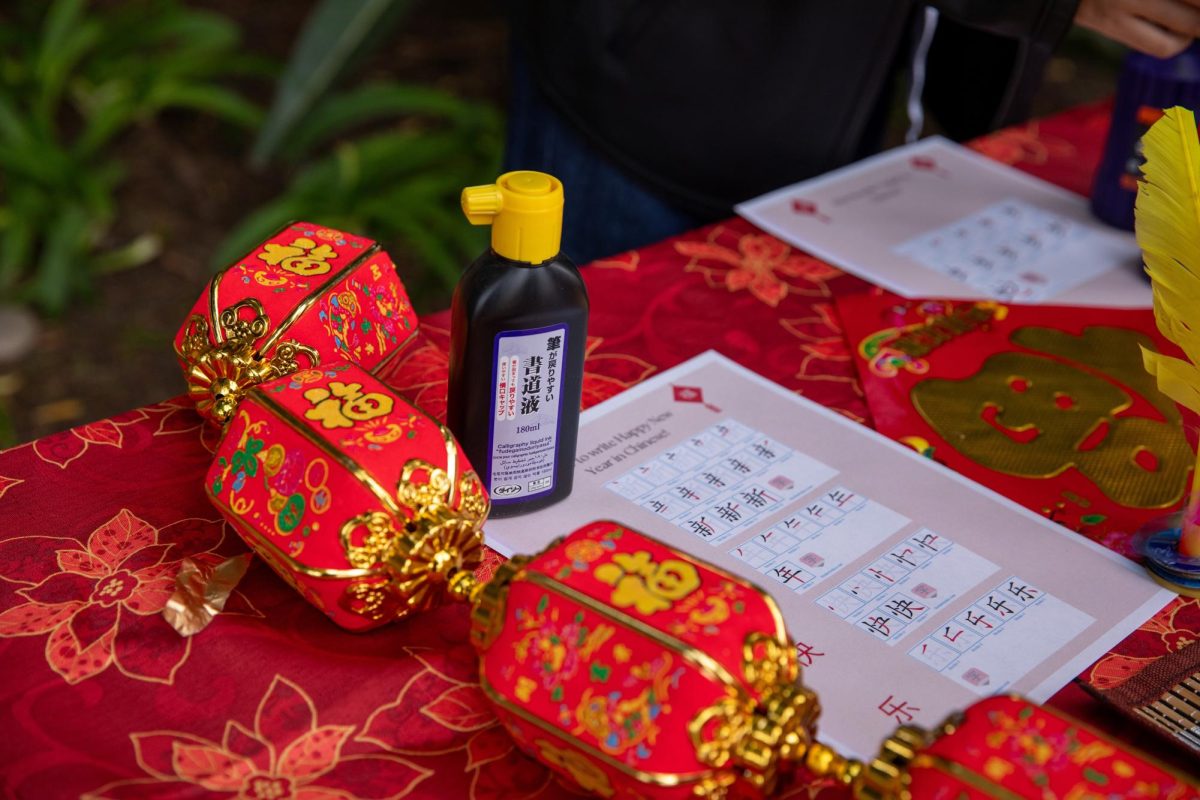 Calligraphy activities set out by Chinese+ and TAG student leaders to celebrate Lunar New Year this past January.